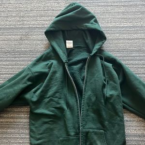 Green Hanes Zip Up